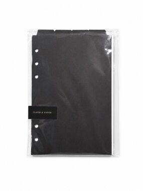 Cloth & Paper Black 6-Hole Planner Top Tab Dividers Personal Size